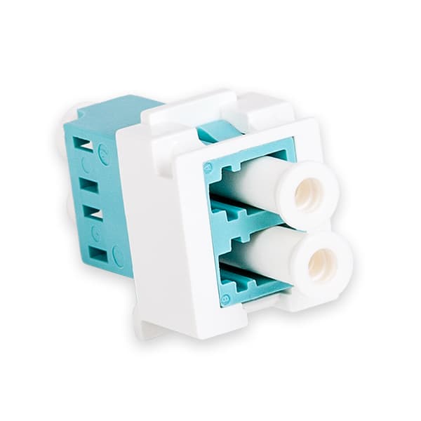 Adaptor | FO | Multimode | LC Snap-in | LANmark | Duplex | Aqua