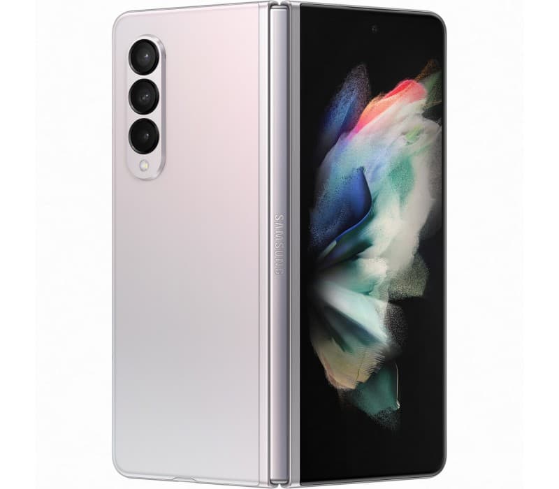 SMARTphone Samsung, "Galaxy Z Fold3" ecran 7.6 inch, dual sim, rez. camera 12 Mpix, memorie interna 256 GB, 5G, Android, acumulator 4400 mAh, argintiu, "SM-F926BZSDEUE" — miniatură