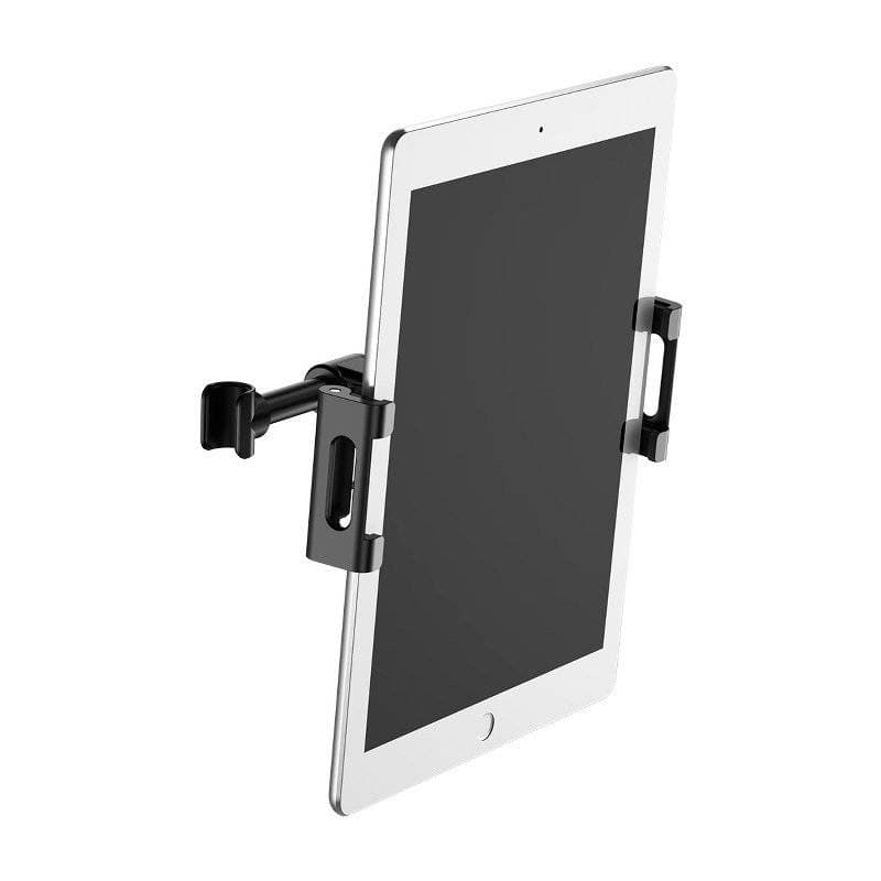 SUPORT AUTO Baseus pt. SmartPhone sau Tableta, fixare pe tetiera, ofera posibilitatea reglarii unghiului de vizionare pe verticala si orizontala (360 de grade), negru "SUHZ-01" - 6953156261358 — miniatură