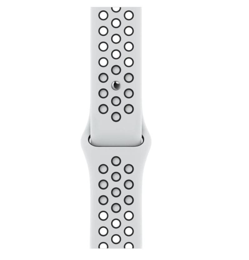 SMARTWATCH Apple Watch Nike SE (v2) GPS, 44mm Silver Aluminium Case with Pure Platinum/Black Nike Sport Band "mkq73wb/a" — miniatură