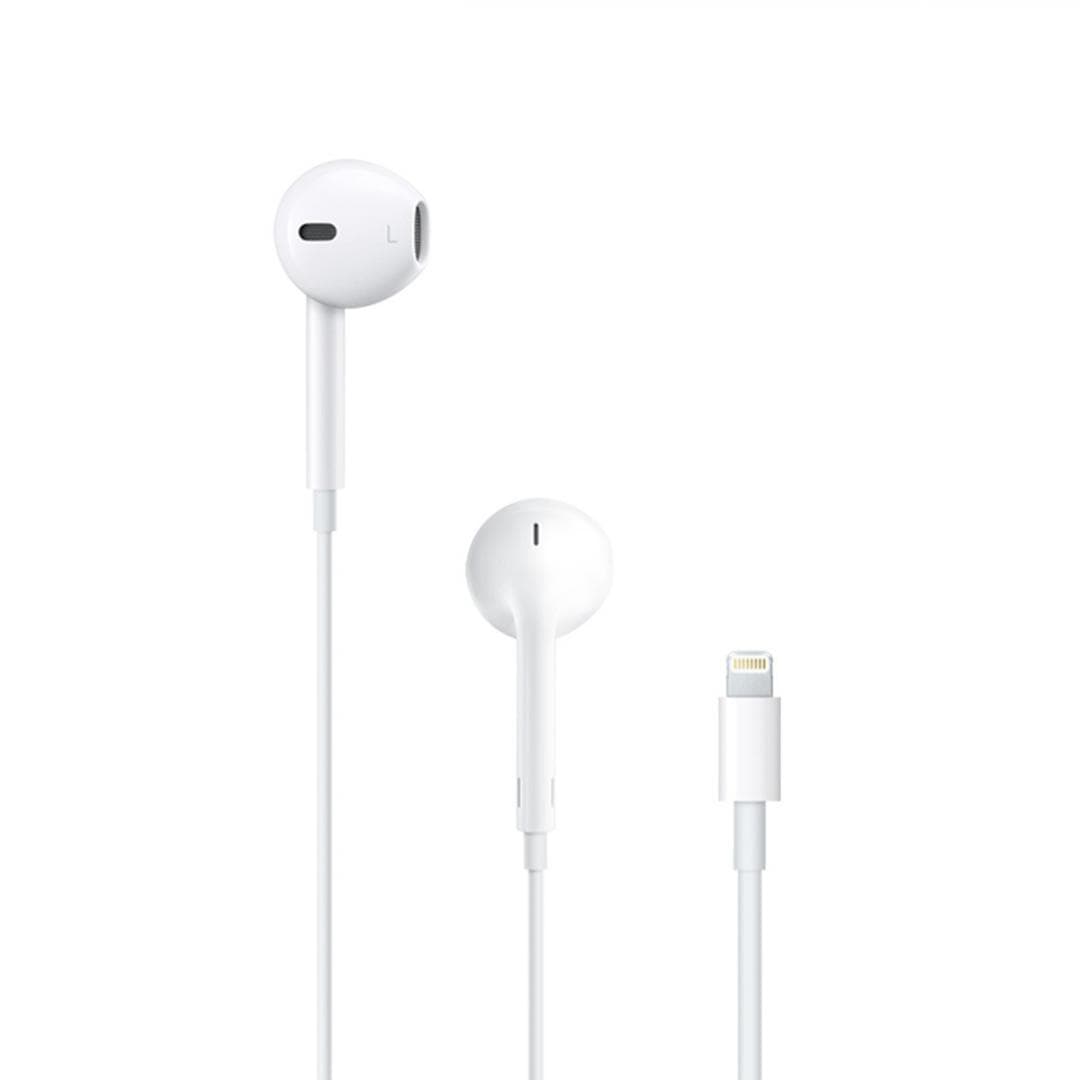 CASTI Apple EarPods, pt. smartphone, cu fir, intraauriculare - butoni, microfon pe fir, conectare prin Lightning, alb, "MMTN2ZM/A"