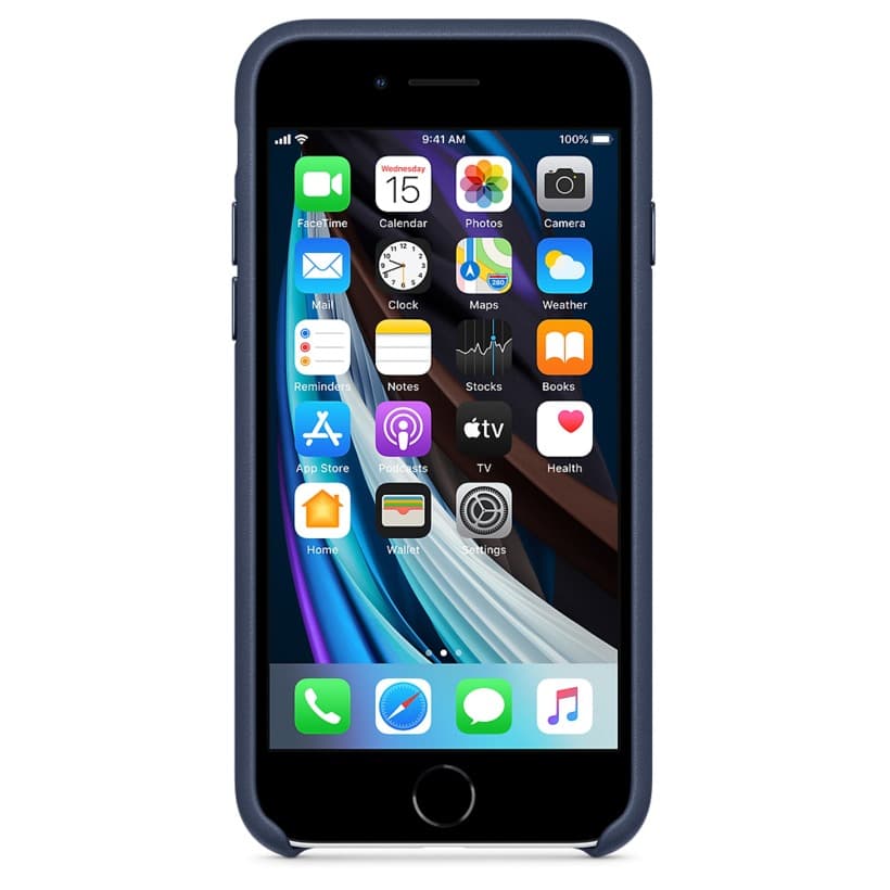HUSA Smartphone Apple, pt iPhone SE2, tip back cover (protectie spate), piele, ultrasubtire, albastru, "mxyn2zm/a" — miniatură