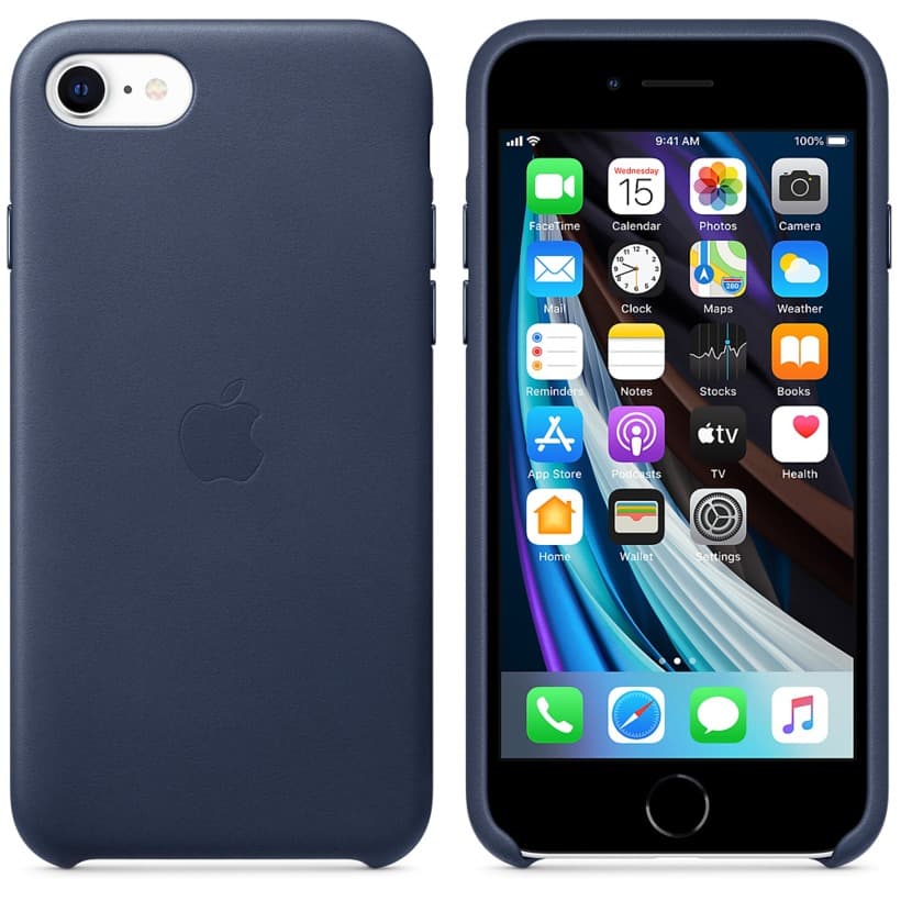 HUSA Smartphone Apple, pt iPhone SE2, tip back cover (protectie spate), piele, ultrasubtire, albastru, "mxyn2zm/a" — miniatură