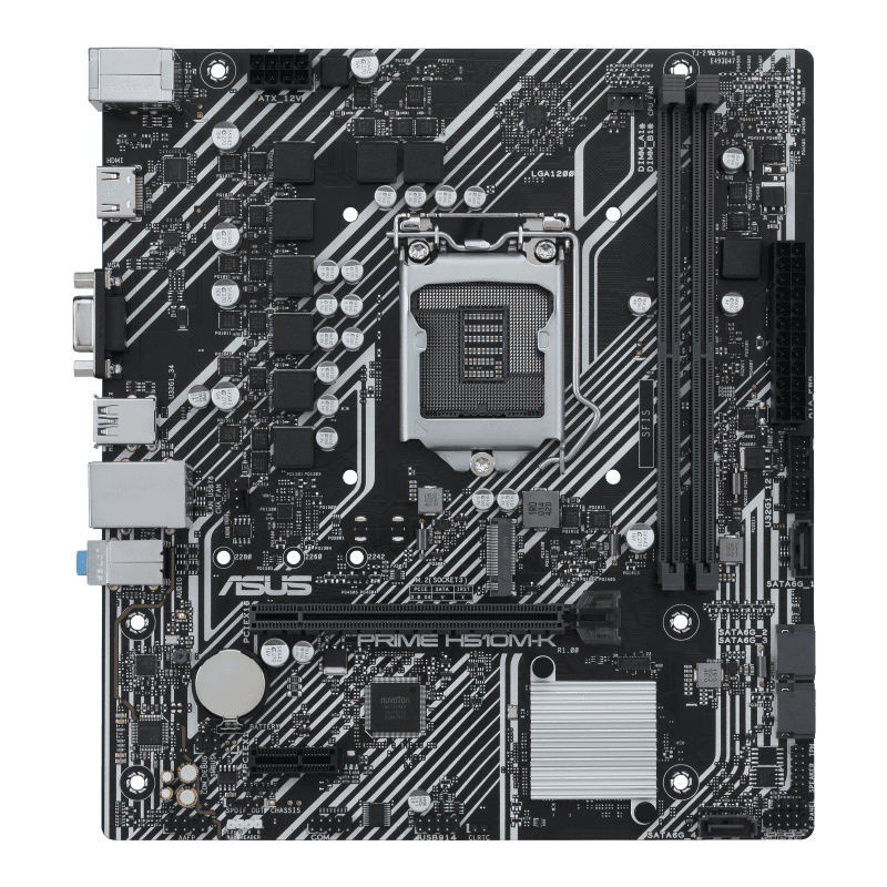 PLACA de BAZA Asus "PRIME H510M-K", skt LGA 1200, mATX, Intel H510, 2 x DDR4, max. 64 GB, 4 x SATA, 1 x M.2, 7.1, "PRIME H510M-K" — miniatură