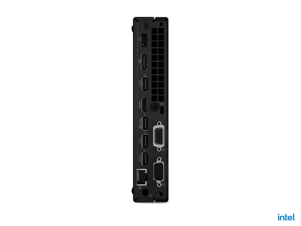 DESKTOP LENOVO, "ThinkCentre M70q" Micro Tower, CPU i5-11400T, Intel UHD Graphics 730, memorie 8 GB, SSD 512 GB, tastatura si mouse, FreeDos, "11MY003ARI" — miniatură