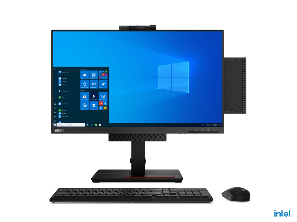 DESKTOP LENOVO, "ThinkCentre M70q" Micro Tower, CPU i5-11400T, Intel UHD Graphics 730, memorie 8 GB, SSD 512 GB, tastatura si mouse, FreeDos, "11MY003ARI" — miniatură