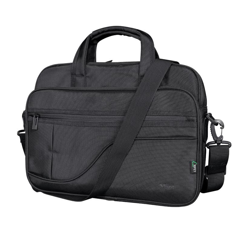 GEANTA TRUST, pt. notebook de max 17.3 inch, 1 compartiment, buzunar frontal x 2, poliester, negru, "TR-24399"
