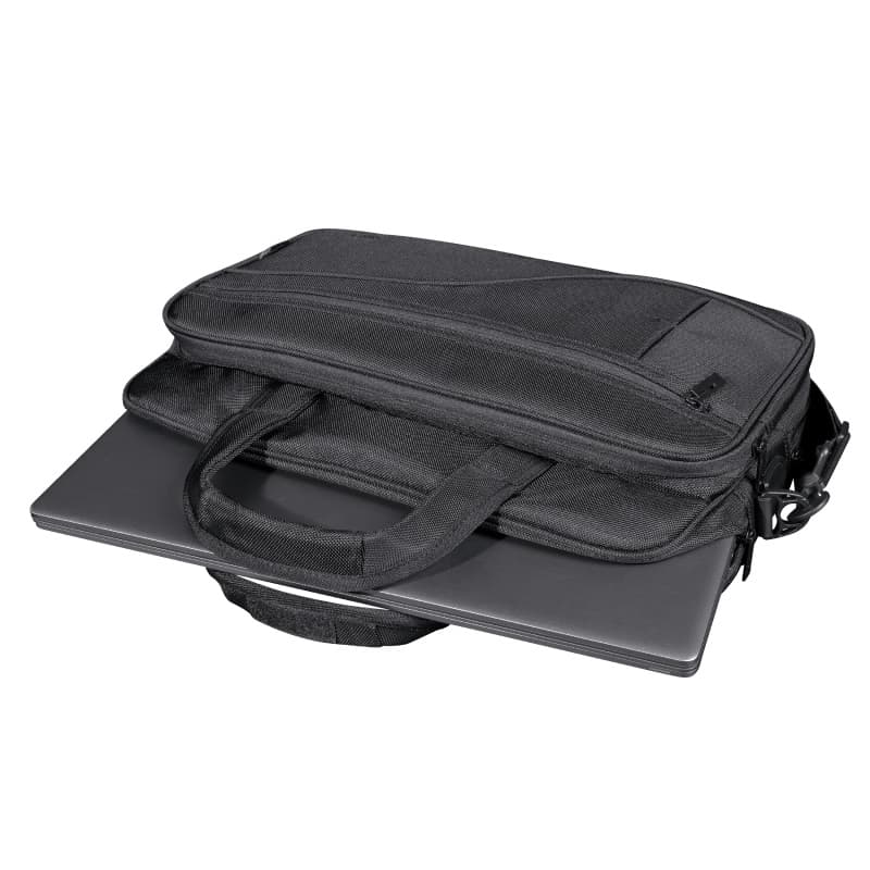 GEANTA TRUST, pt. notebook de max 17.3 inch, 1 compartiment, buzunar frontal x 2, , poliester, negru, "TR-24399" — miniatură