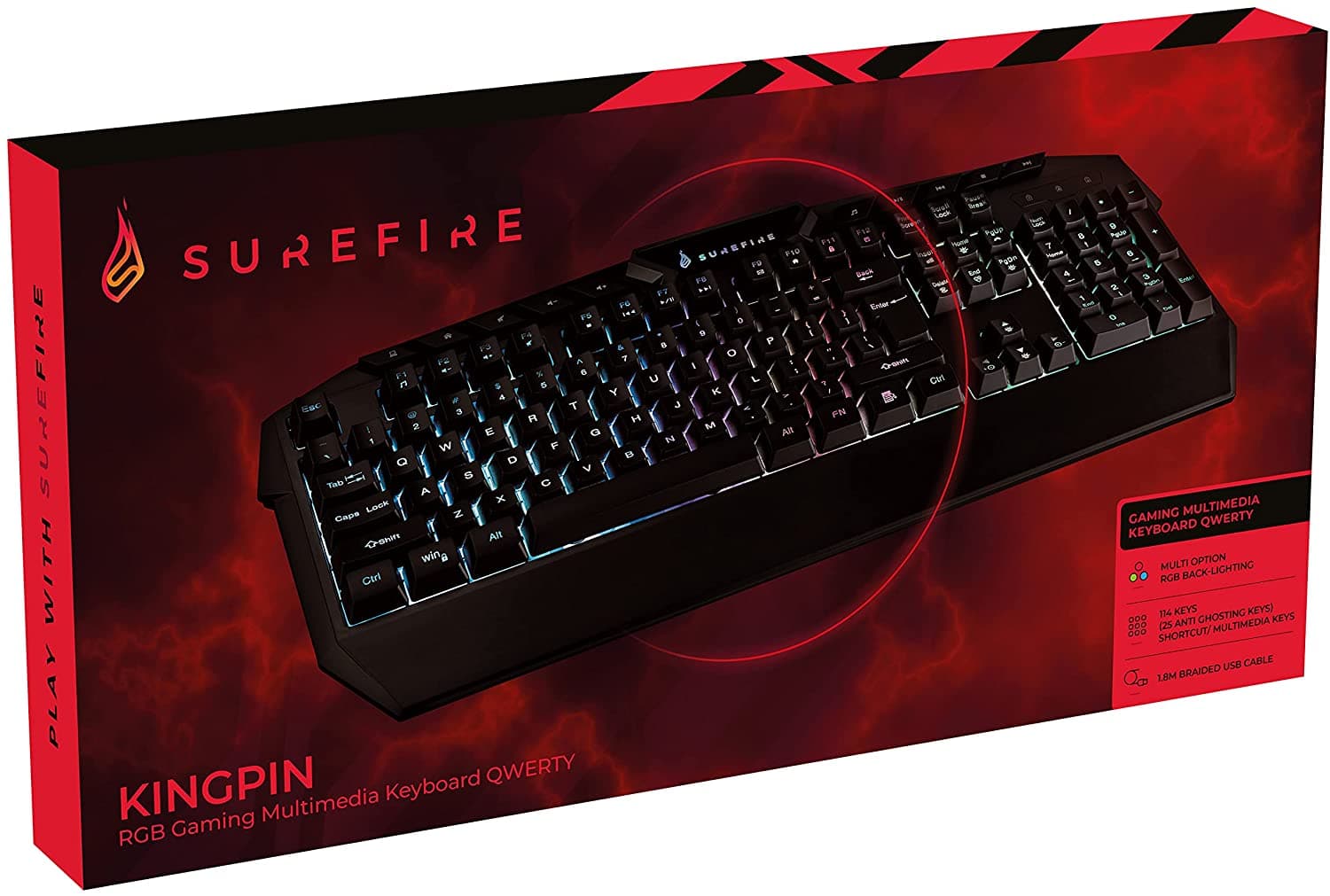 TASTATURI Verbatim SUREFIRE 48824 KINGPIN GAMING, "48824" — miniatură