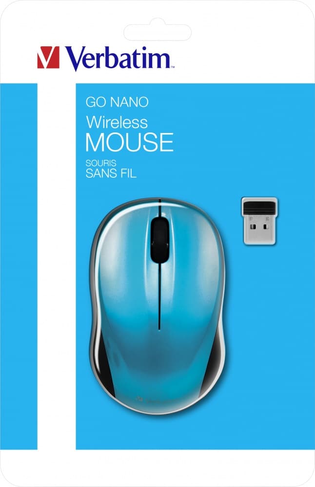 MOUSE Verbatim GO NANO WIRELESS CAR BLUE, "49044" — miniatură
