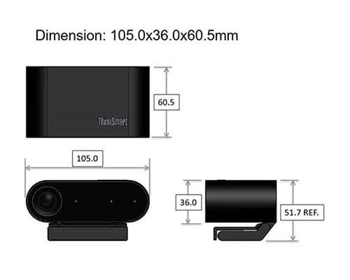 CAMERE web Lenovo Lenovo ThinkSmart Cam "4Y71C41660" — miniatură