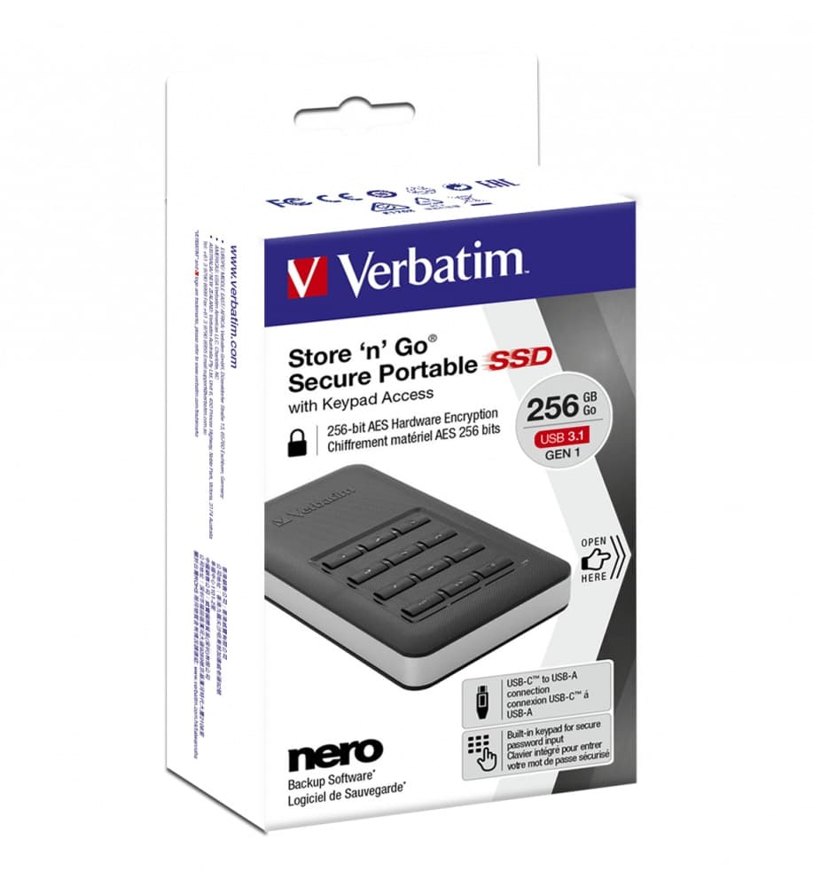 SSD. Externe Verbatim StoreNGo SSD G1 256GB, "53402" — miniatură