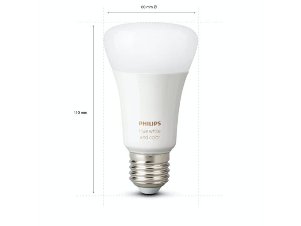 SET 2 becuri smart LED Philips, soclu E27, putere 9 W, forma oval, lumina multicolora, alimentare 220 - 240 V, "000008719514328365" — miniatură