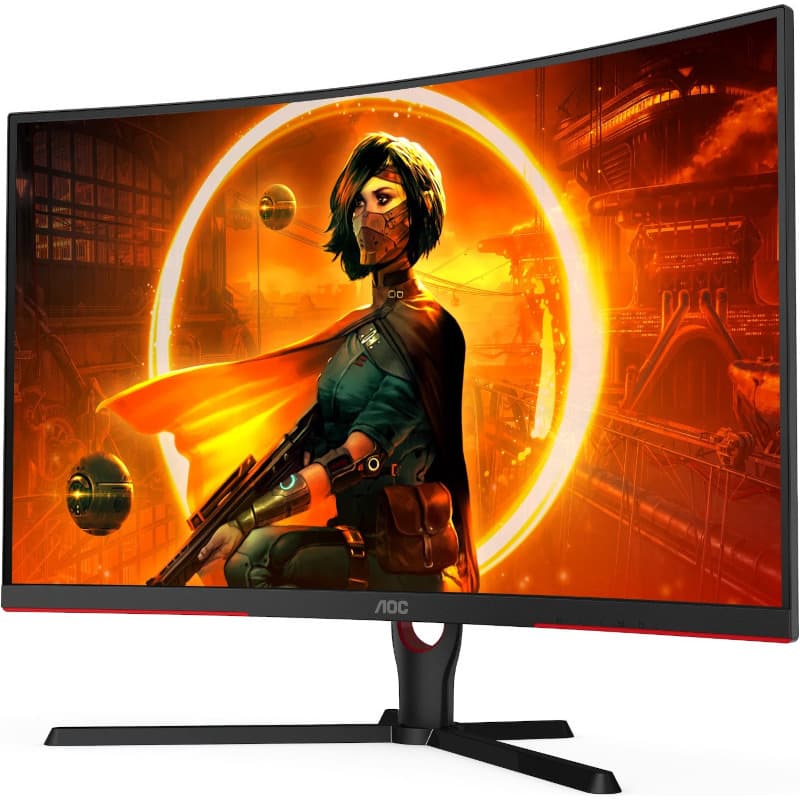 MONITOR AOC - gaming 31.5 inch, Gaming, VA, Full HD (1920 x 1080), curbat, 250 cd/mp, 1 ms, DisplayPort | HDMI, "C32G3AE/BK" — miniatură