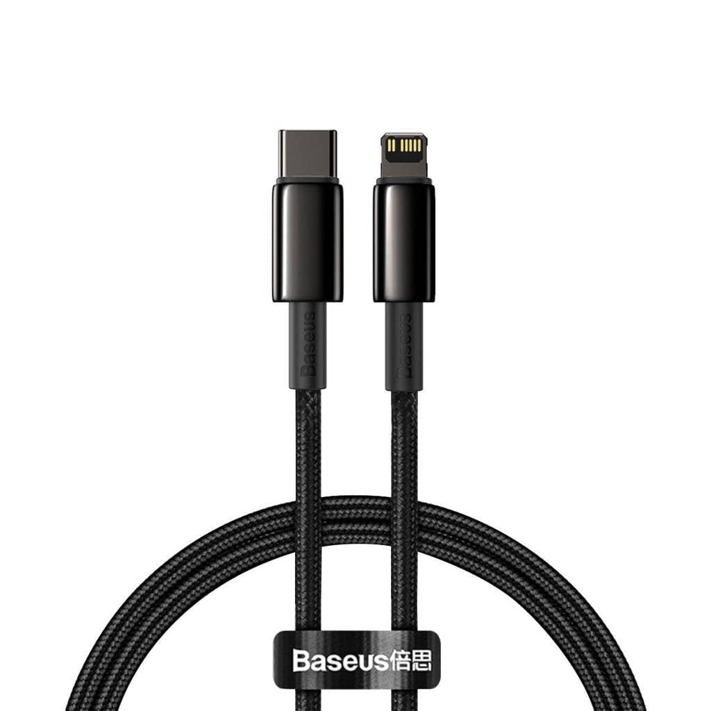 CABLU alimentare si date Baseus Tungsten Gold,Fast Charging Data Cable pt. smartphone,USB la Lightning 20W, braided,2m rezistent zgarieturi,negru "CATLWJ-A01" - 6953156232044
