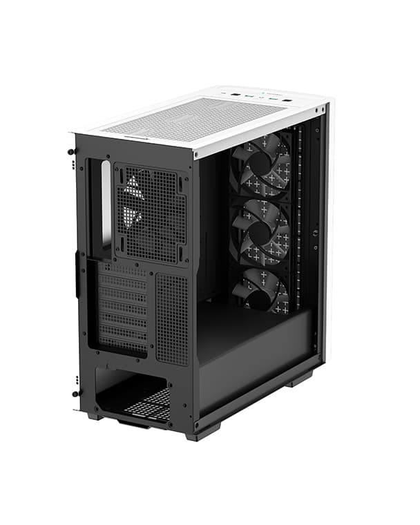 CARCASA DEEPCOOL, Middle Tower, E-ATX, "CK560 WH", fara sursa, sticla securizata, 3 x 120mm RGB fan, 1 x 140mm black fan , USB 3.0 x 2, USB 3.1 Type-C x 1, Jack 3.5mm x 1, "R-CK560-WHAAE4-G-1" — miniatură