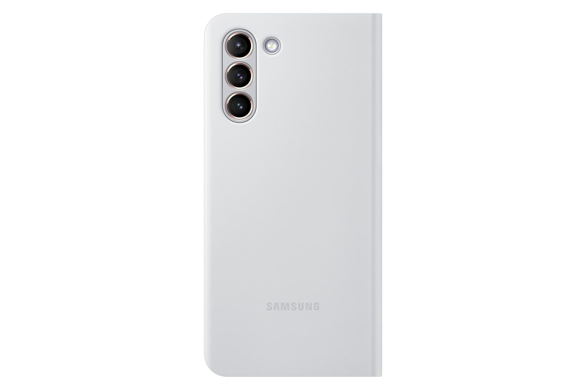 HUSA Smartphone Samsung, pt Galaxy S21, tip smart book cover, policarbonat | poliuretan, Smart LED View, gri, "EF-NG991PJEGEE" — miniatură
