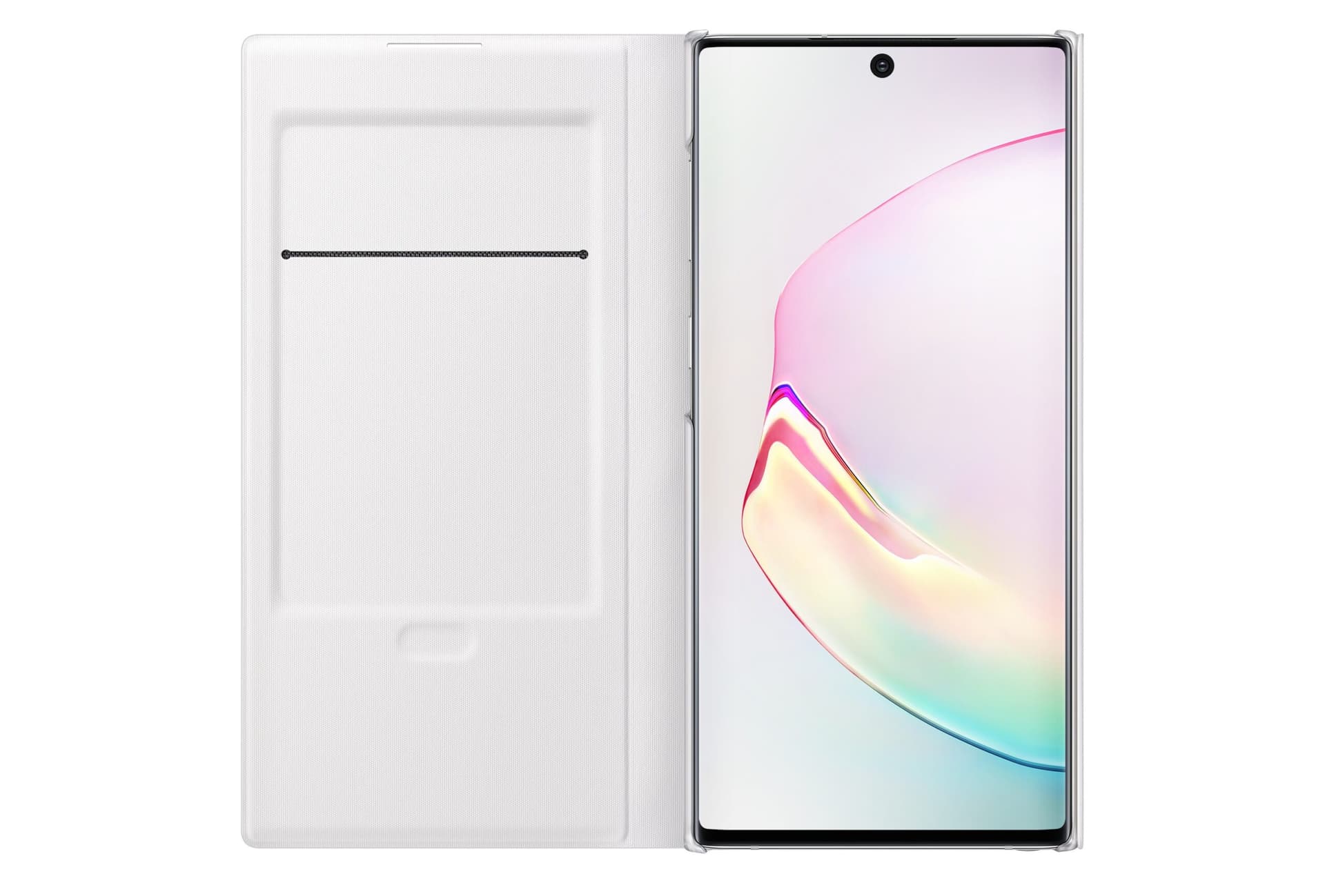 HUSA Smartphone Samsung, pt Galaxy Note 10, tip smart book cover, poliuretan, Smart LED View, alb, "EF-NN970PWEGWW" — miniatură