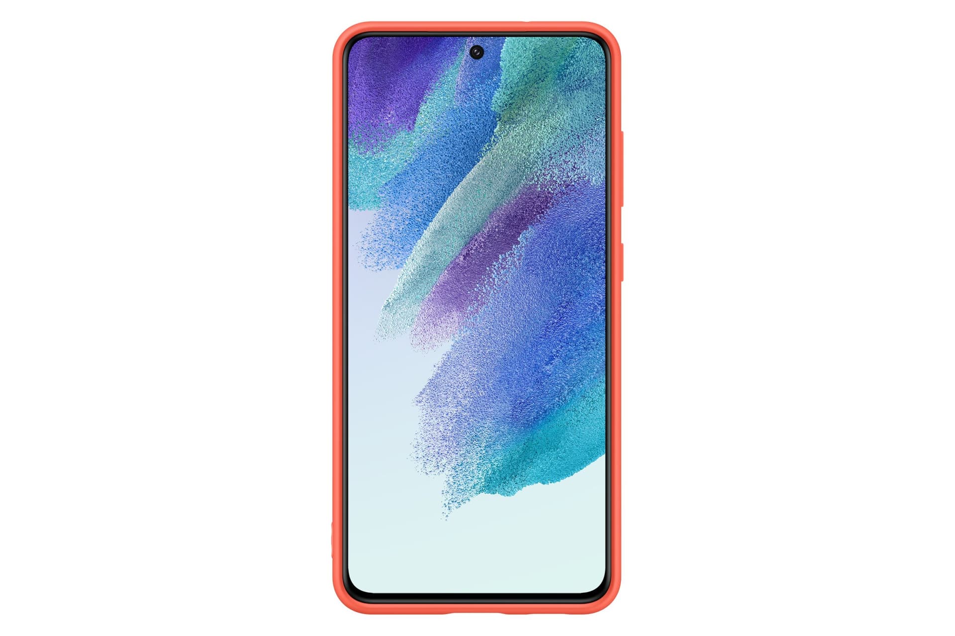 HUSA Smartphone Samsung, pt Galaxy S21 Fe, tip back cover (protectie spate), silicon, ultrasubtire, portocaliu, "EF-PG990TPEGWW" — miniatură