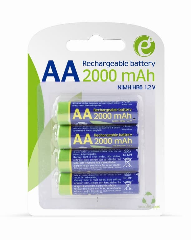 ACUMULATOR GEMBIRD AA (R6), 1.2V NiMH 2000mAh, 4 buc., "EG-BA-AA20R4-01" — miniatură