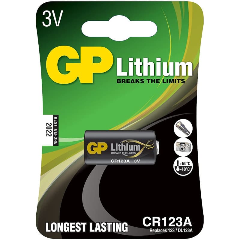 Baterie GP Batteries, Lithium CR123A 3V lithium, blister 1 buc. "GPCR123AP-2UE1" "GPPCL123A118"