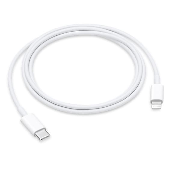 CABLU alimentare si date smartphone Apple, Lightning (T) la USB Type-C (T), cauciuc, lungime 1 m, alb, "mm0a3zm/a"