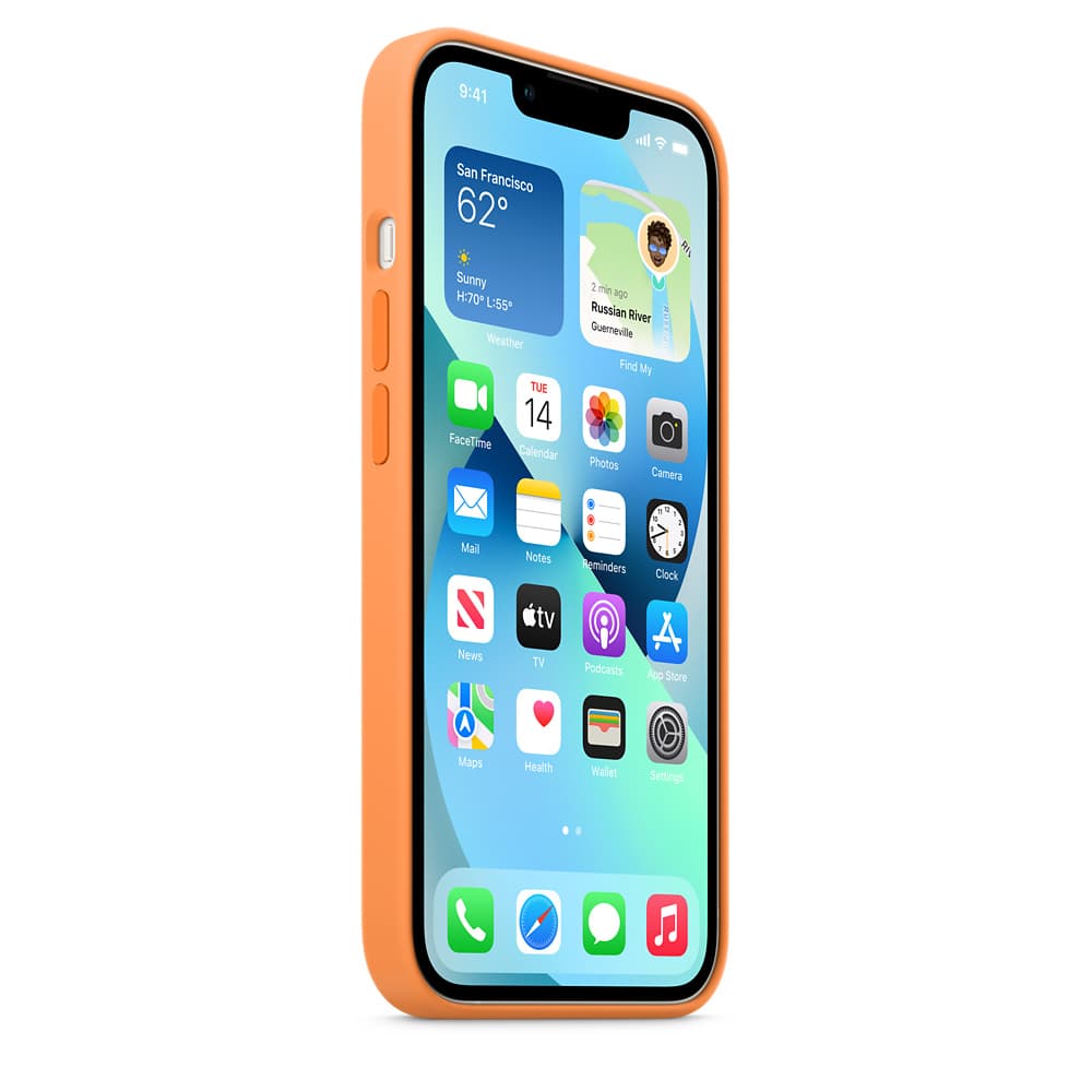 HUSA Smartphone Apple, pt iPhone 13, tip back cover (protectie spate) cu MagSafe, silicon, MagSafe, portocaliu, "mm243zm/a" — miniatură