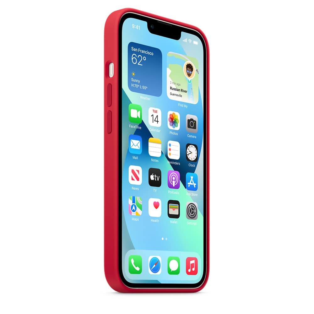 HUSA Smartphone Apple, pt iPhone 13, tip back cover (protectie spate) cu MagSafe, silicon, MagSafe, rosu, "mm2c3zm/a" — miniatură