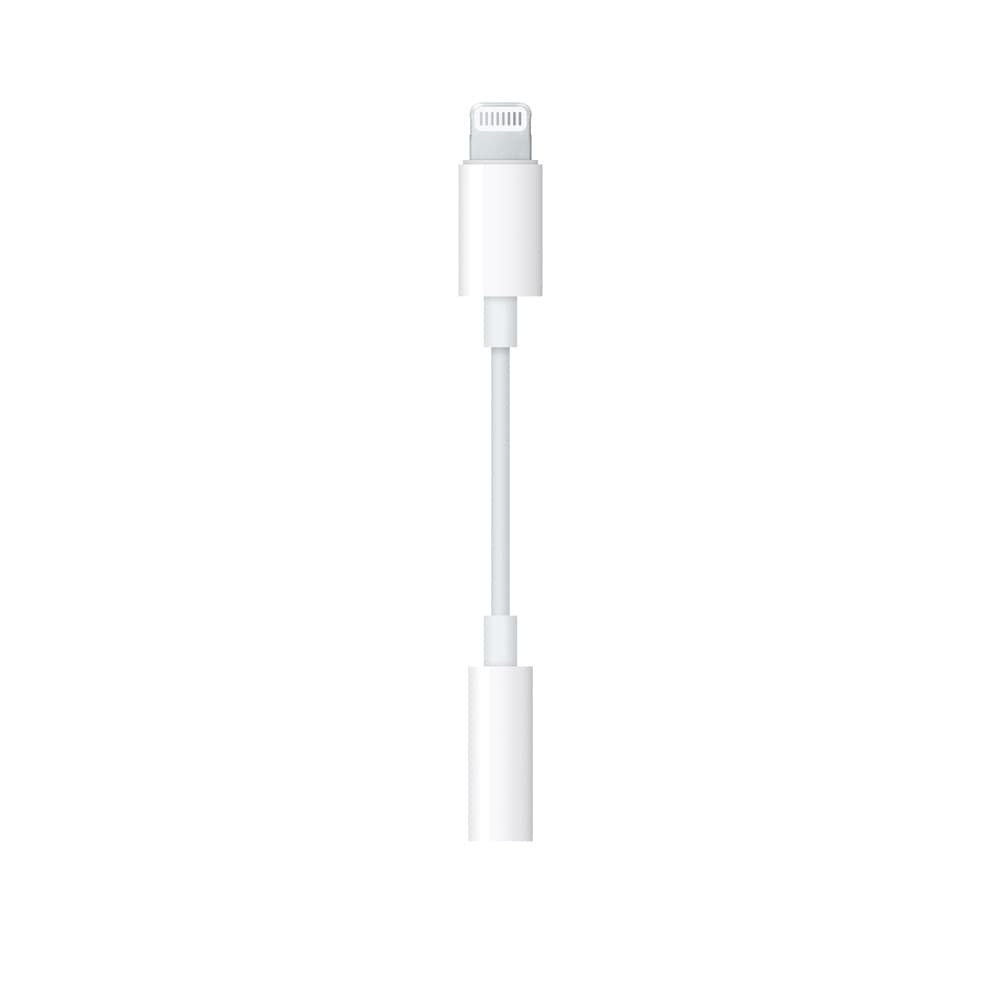 CABLU adaptor audio smartphone Apple, Lightning (T) la Jack 3.5 mm (M), cauciuc, alb, "mmx62zm/a"