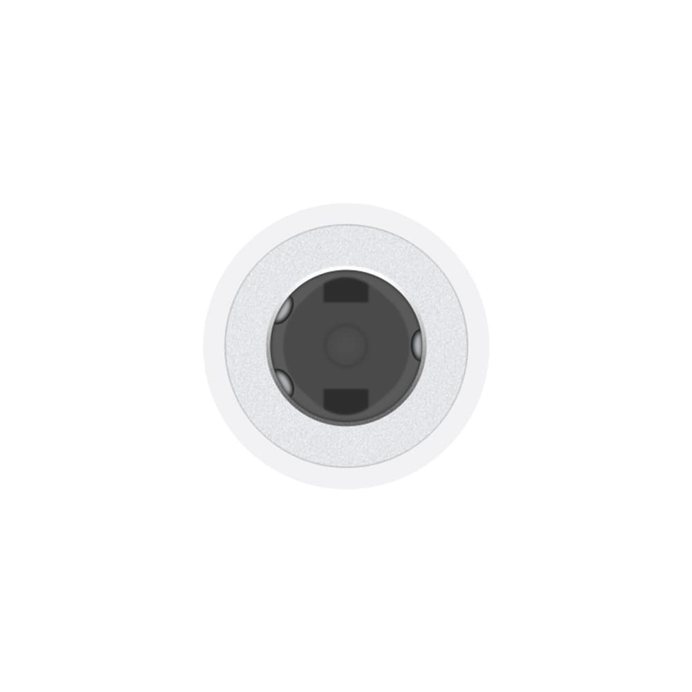 CABLU adaptor audio smartphone Apple, Lightning (T) la Jack 3.5 mm (M), cauciuc, alb, "mmx62zm/a" — miniatură