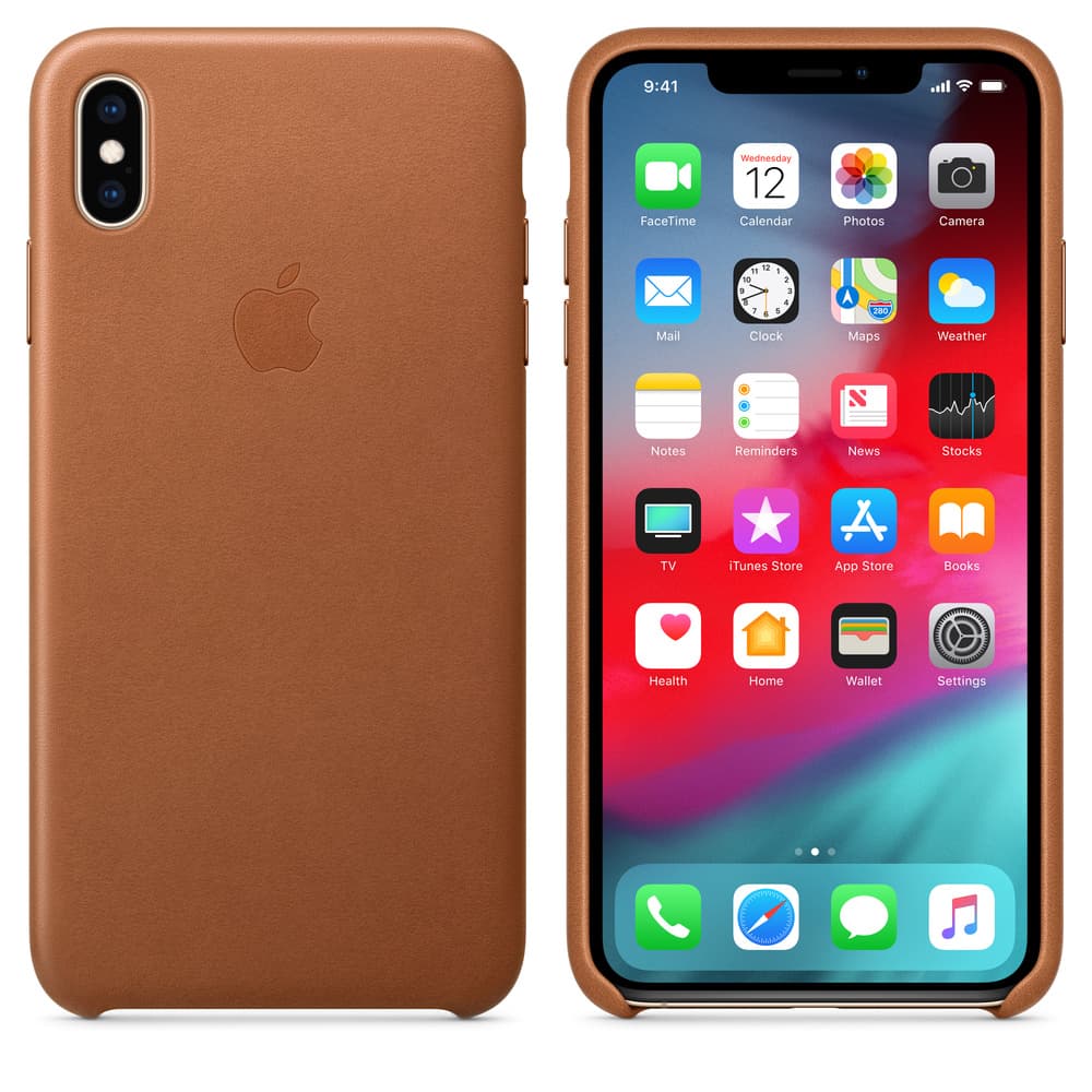 HUSA Smartphone Apple, pt iPhone XS Max, tip back cover (protectie spate), piele, ultrasubtire, maro, "mrwv2zm/a" — miniatură