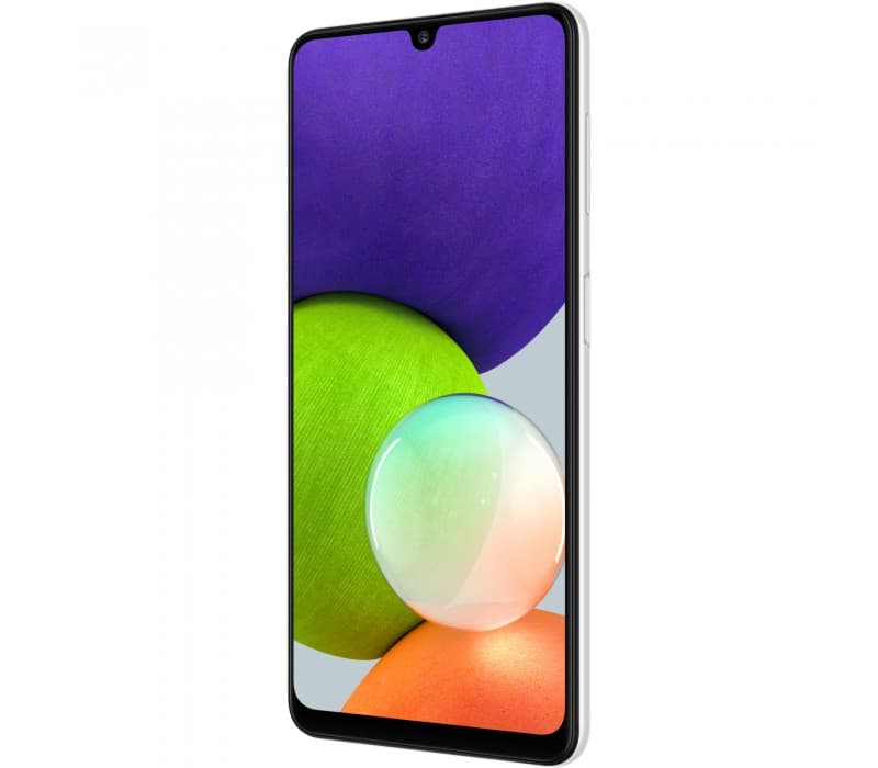 SMARTphone Samsung, "Galaxy A22" ecran 6.4 inch, dual sim, rez. camera 48 Mpix, memorie interna 64 GB, 4G, Android, acumulator 5000 mAh, alb, "SM-A225FZWDEUE" — miniatură