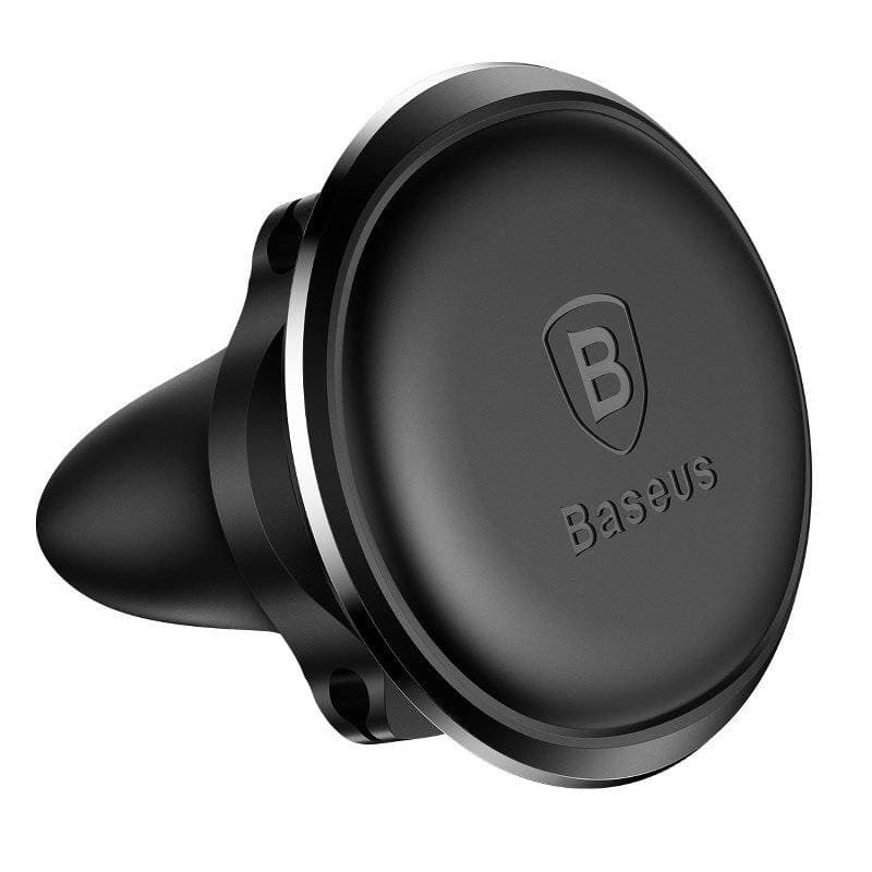 SUPORT AUTO Baseus Magnetic pt. SmartPhone, fixare bord in grila de ventilatie, rotire 360 grade, in partile laterale are 2 prinderi pentru 2 cabluri, negru "SUGX-A01" - 6953156260573 — miniatură