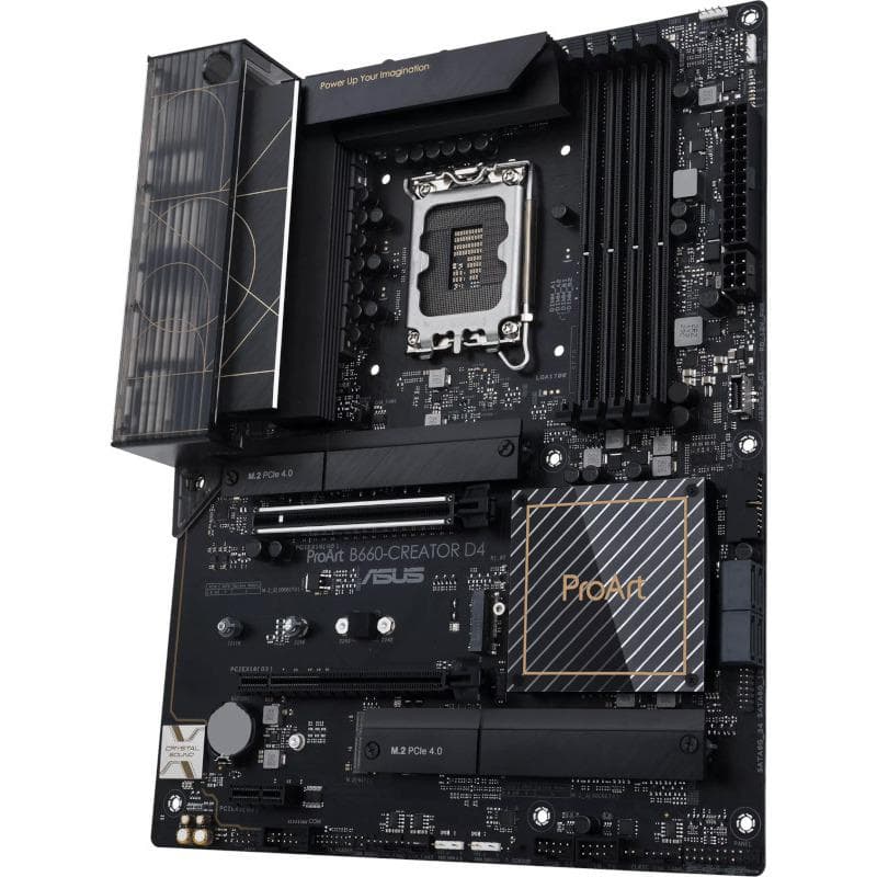 PLACA de BAZA Asus "B660-CREATOR D4", skt LGA 1700, ATX, Intel B660, 4 x DDR4, max. 128 GB, 4 x SATA, 3 x M.2, 7.1, "B660-CREATOR D4" — miniatură