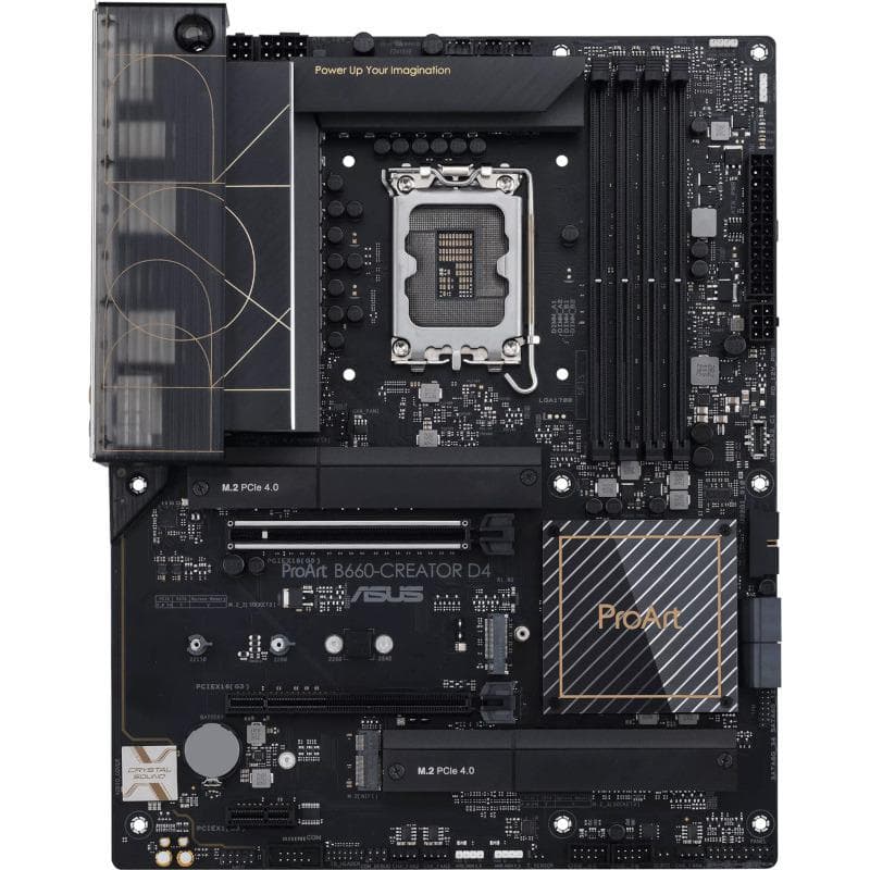 PLACA de BAZA Asus "B660-CREATOR D4", skt LGA 1700, ATX, Intel B660, 4 x DDR4, max. 128 GB, 4 x SATA, 3 x M.2, 7.1, "B660-CREATOR D4"
