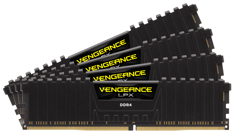 Memorie DDR Corsair DDR4 64 GB, frecventa 2400 MHz, 16 GB x 4 module, radiator, "CMK64GX4M4A2400C14"