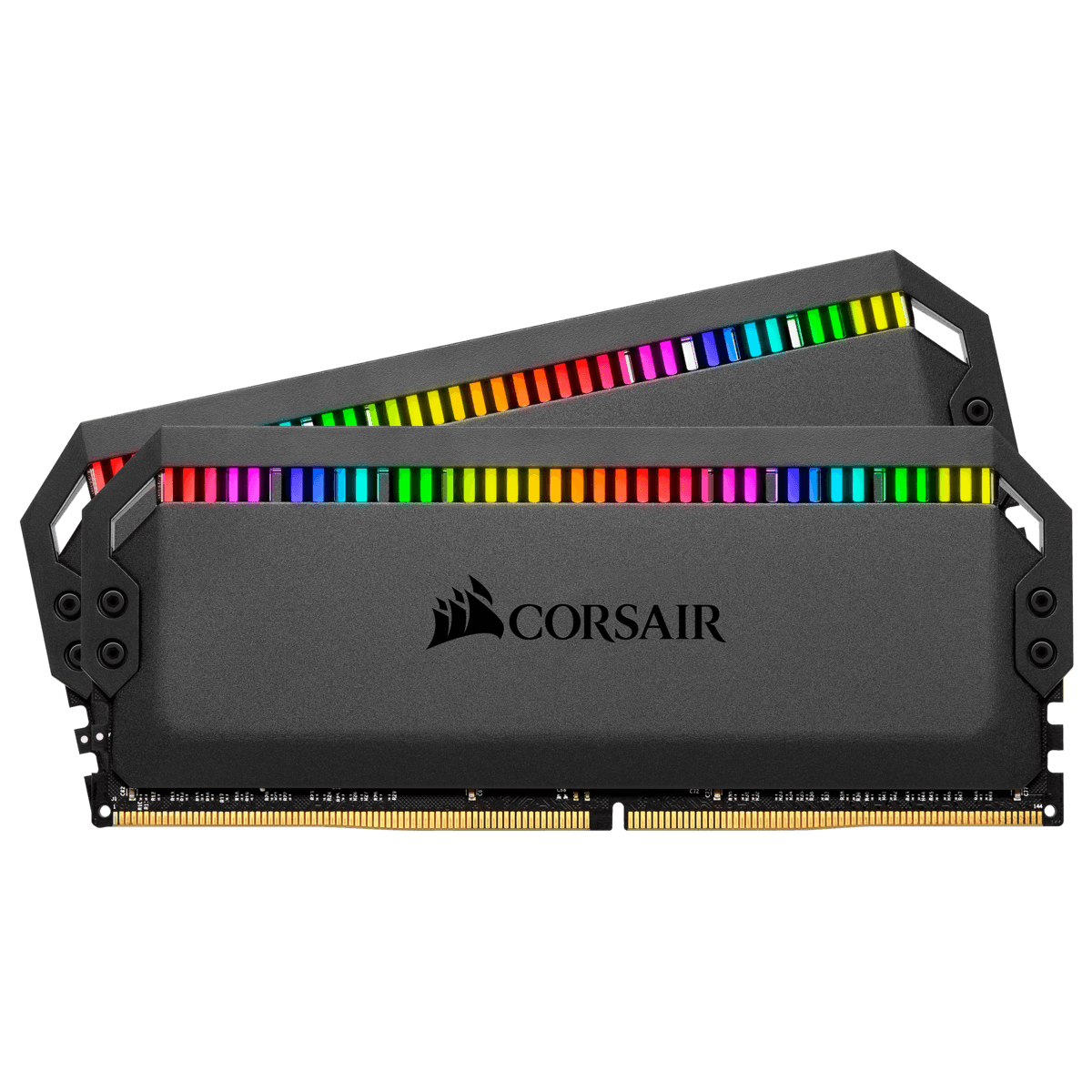 Memorie DDR Corsair DDR4 32 GB, frecventa 3466 MHz, 16 GB x 2 module, radiator, iluminare RGB, "CMT32GX4M2C3466C16" — miniatură