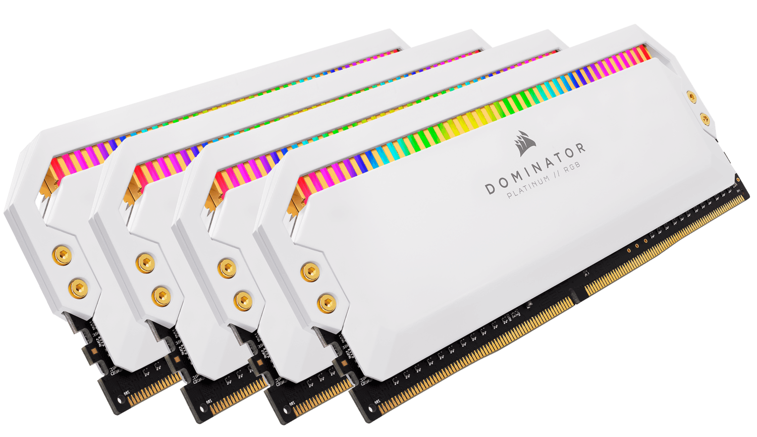 Memorie DDR Corsair DDR4 32 GB, frecventa 3200 MHz, 8 GB x 4 module, radiator, iluminare RGB, "CMT32GX4M4Z3200C16W" — miniatură