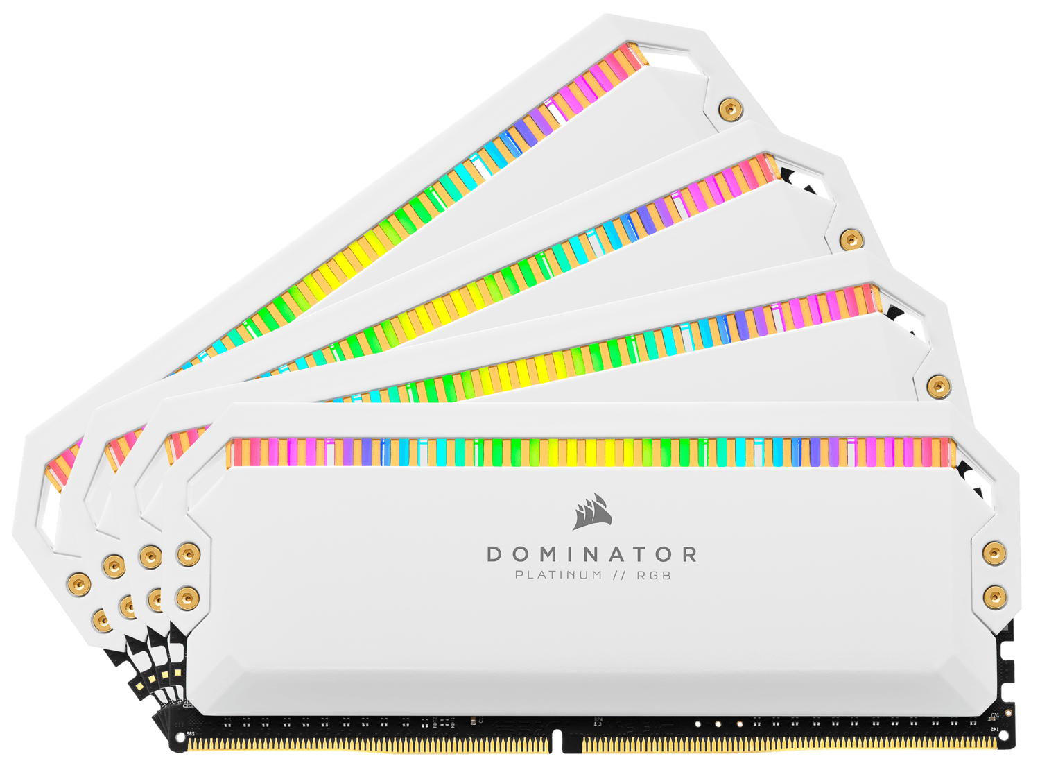 Memorie DDR Corsair DDR4 32 GB, frecventa 3200 MHz, 8 GB x 4 module, radiator, iluminare RGB, "CMT32GX4M4Z3200C16W" — miniatură