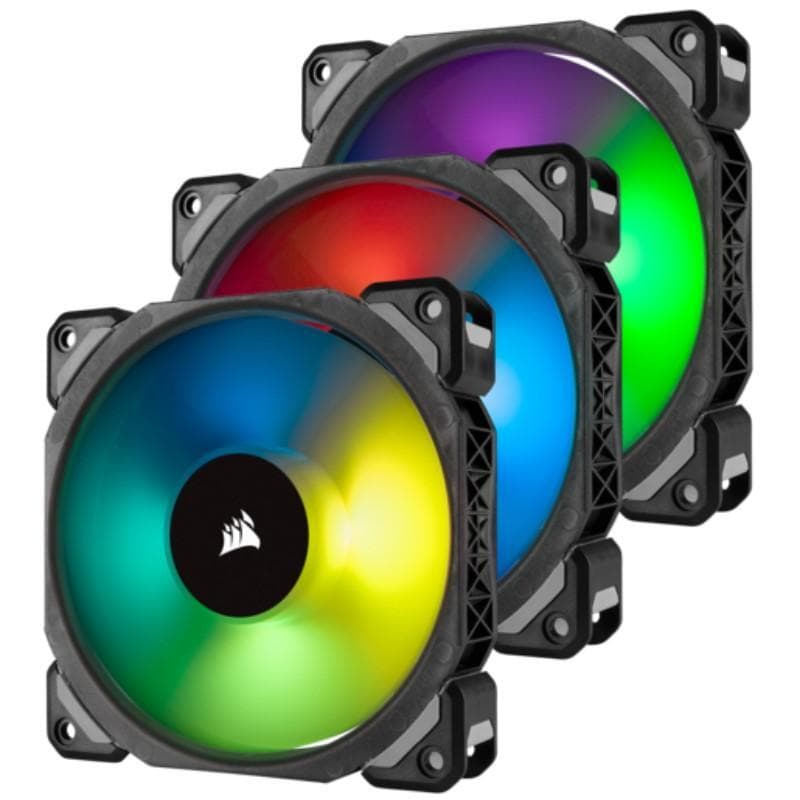 VENTILATOR Corsair, pt carcasa PC, 120 mm, 1600 rpm, LED RGB, 3 ventilatoare, "CO-9050076-WW"
