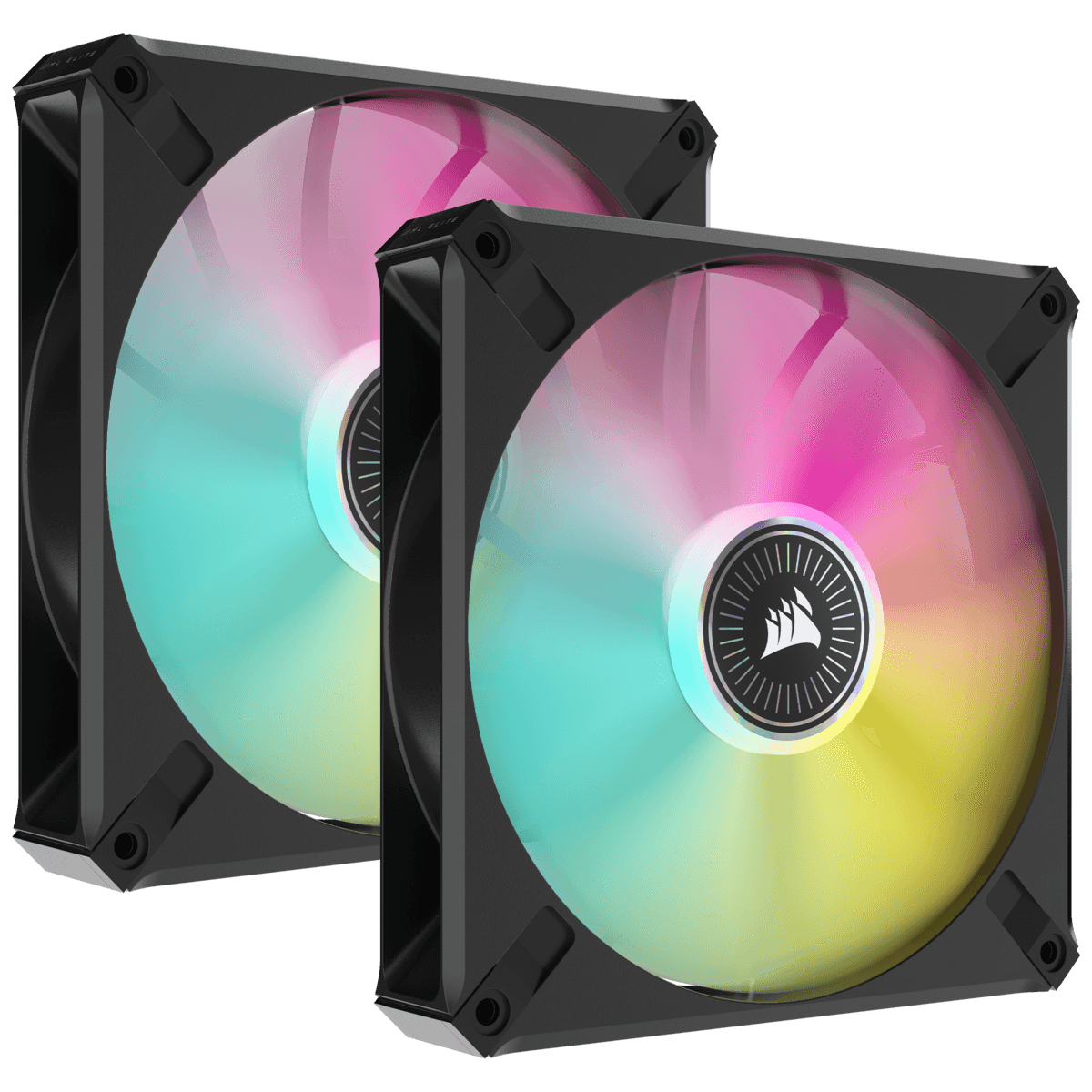 VENTILATOR Corsair, pt carcasa PC, 140 mm, 1600 rpm, LED RGB, 2 ventilatoare, "CO-9050115-WW"