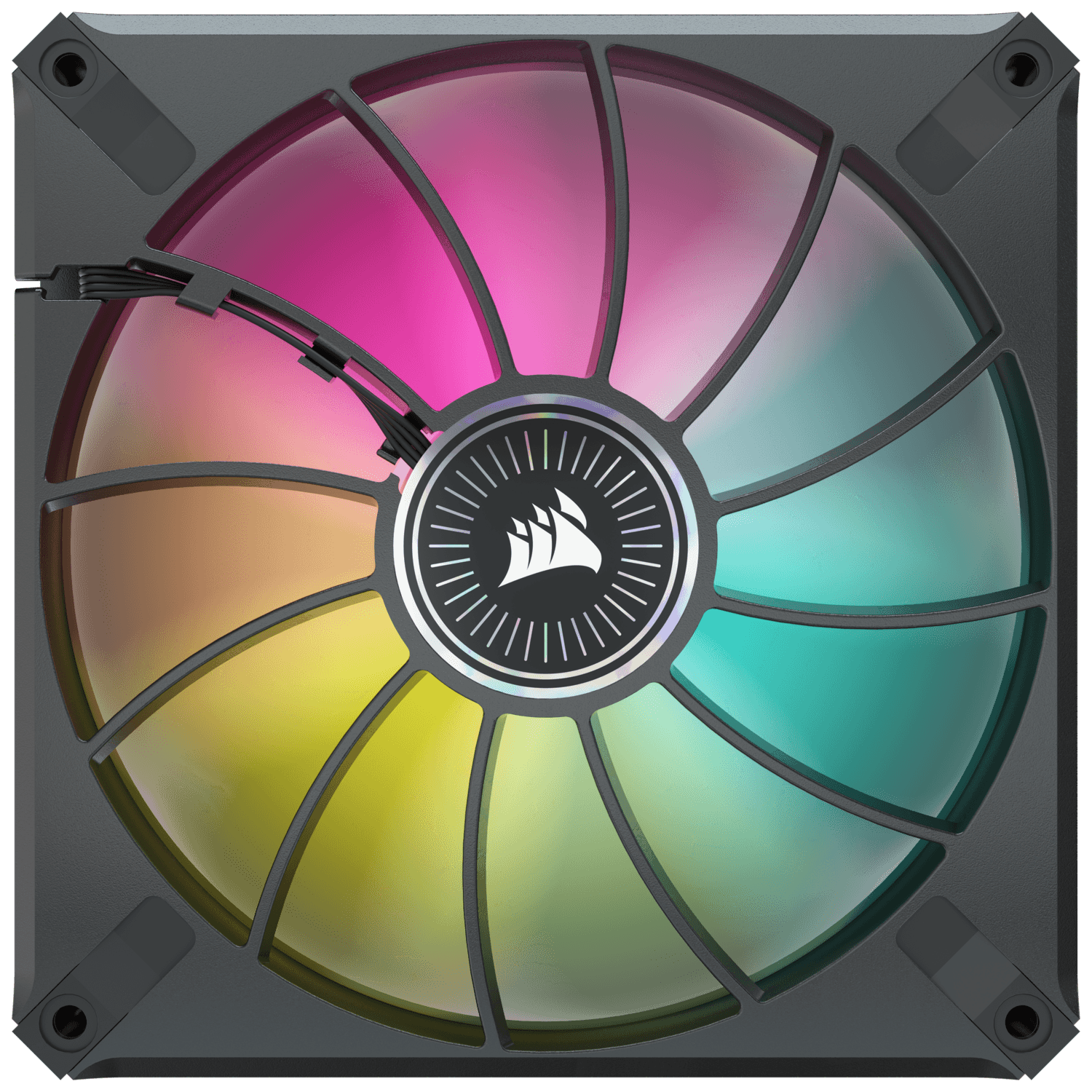 VENTILATOR Corsair, pt carcasa PC, 140 mm, 1600 rpm, LED RGB, 2 ventilatoare, "CO-9050115-WW" — miniatură