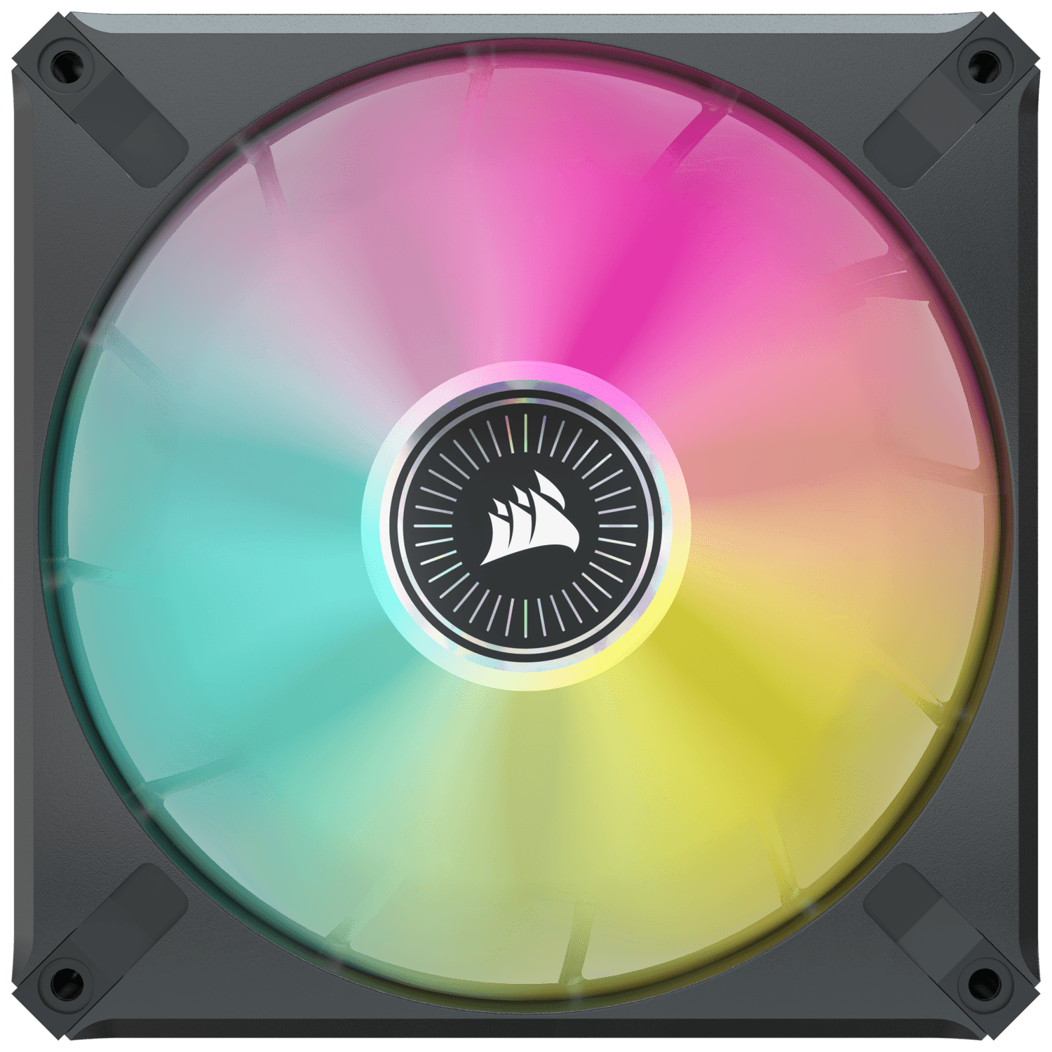 VENTILATOR Corsair, pt carcasa PC, 140 mm, 1600 rpm, LED RGB, 2 ventilatoare, "CO-9050115-WW" — miniatură
