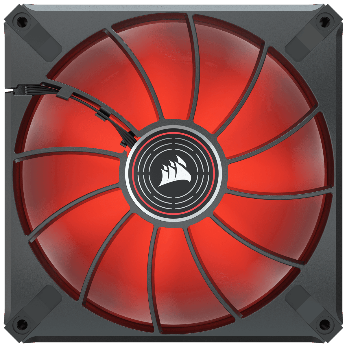 VENTILATOR Corsair, pt carcasa PC, 140 mm, 1600 rpm, LED rosu, 1 ventilator, "CO-9050123-WW" — miniatură
