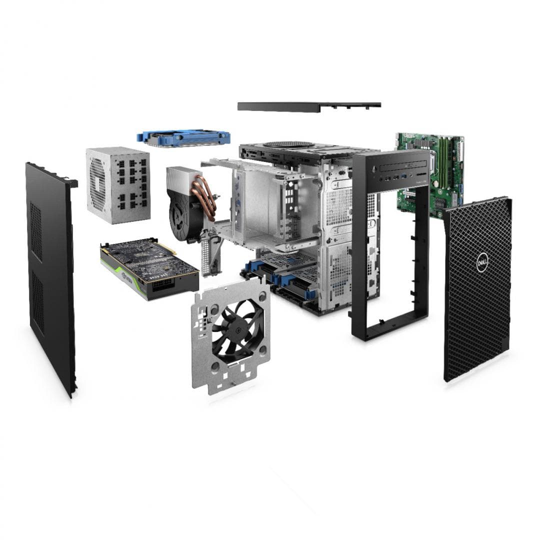 DESKTOP DELL, "Precision 3650" Tower,CPU i9-11900K, NVIDIA Quadro RTX 4000, memorie 16GB, SSD 512GB, HDD 2TB, unit optica, tastatura si mouse, Windows 11 Pro, "DP3650I9165122WP" — miniatură