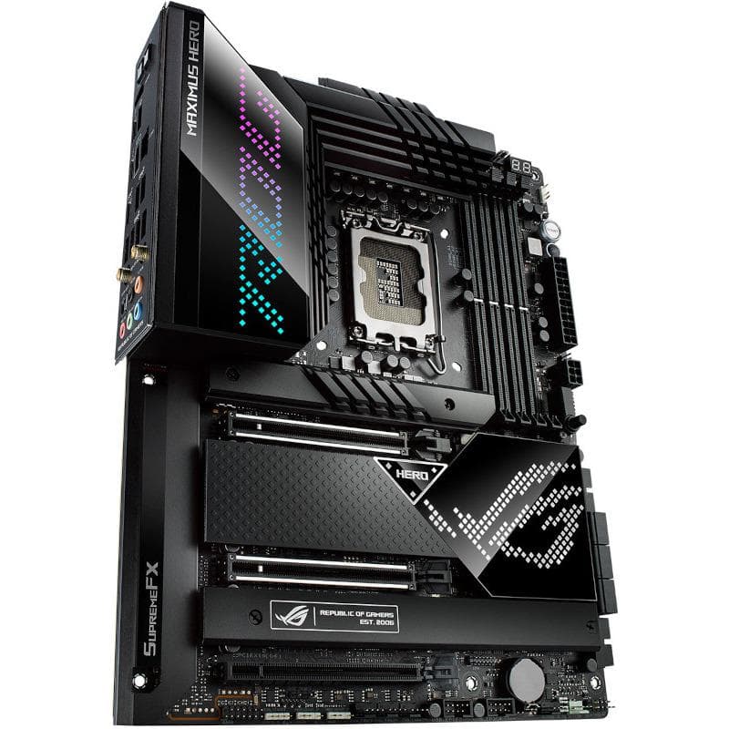 PLACA de BAZA Asus "MAXIMUS Z690 HERO", skt LGA 1700, ATX, Intel Z690, 4 x DDR5, max. 128 GB, 6 x SATA, 3 x M.2, 7.1, "MAXIMUS Z690 HERO" — miniatură