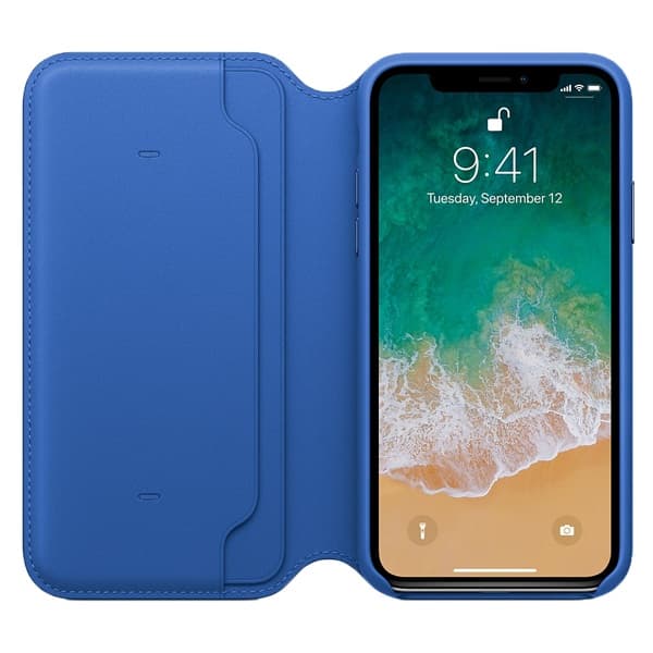 HUSA Smartphone Apple, pt iPhone X, tip back cover (protectie spate), piele, ultrasubtire, albastru, "mrge2zm/a" — miniatură
