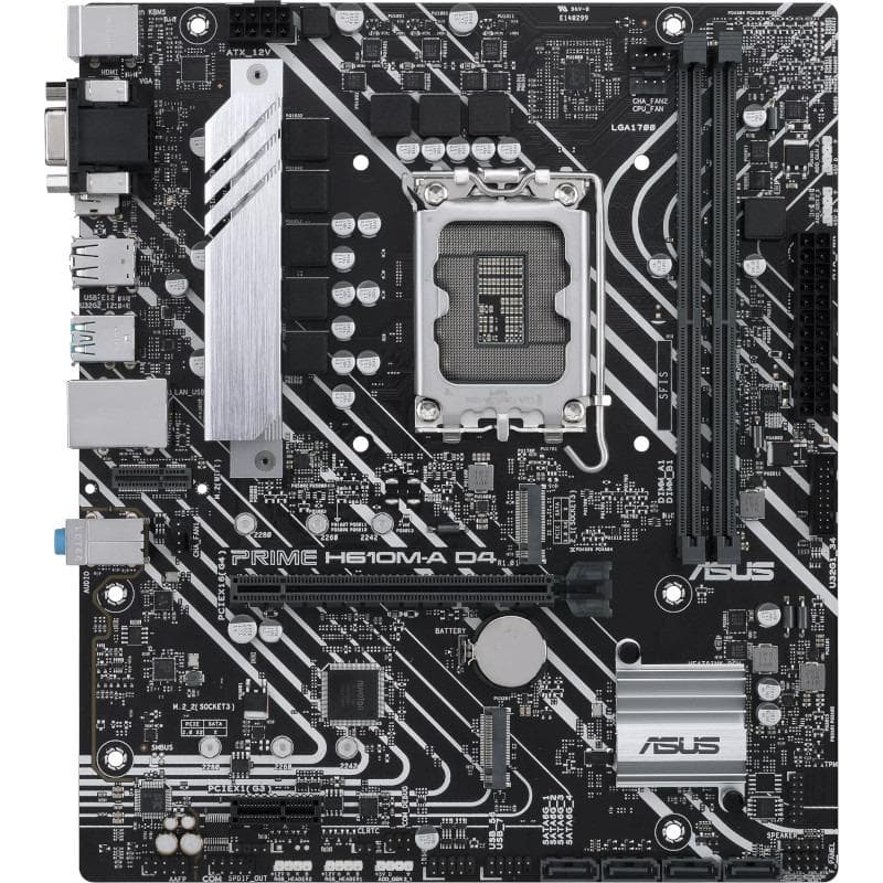 PLACA de BAZA Asus "PRIME H610M-A D4", skt LGA 1700, mATX, Intel H610, 2 x DDR4, max. 64 GB, 4 x SATA, 2 x M.2, 7.1, "PRIME H610M-A D4"