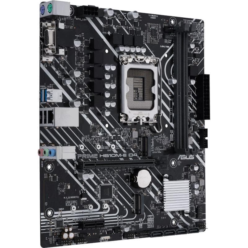 PLACA de BAZA Asus "PRIME H610M-E D4", skt LGA 1700, ATX, Intel H610, 2 x DDR4, max. 64 GB, 4 x SATA, 2 x M.2, 7.1, "PRIME H610M-E D4" — miniatură