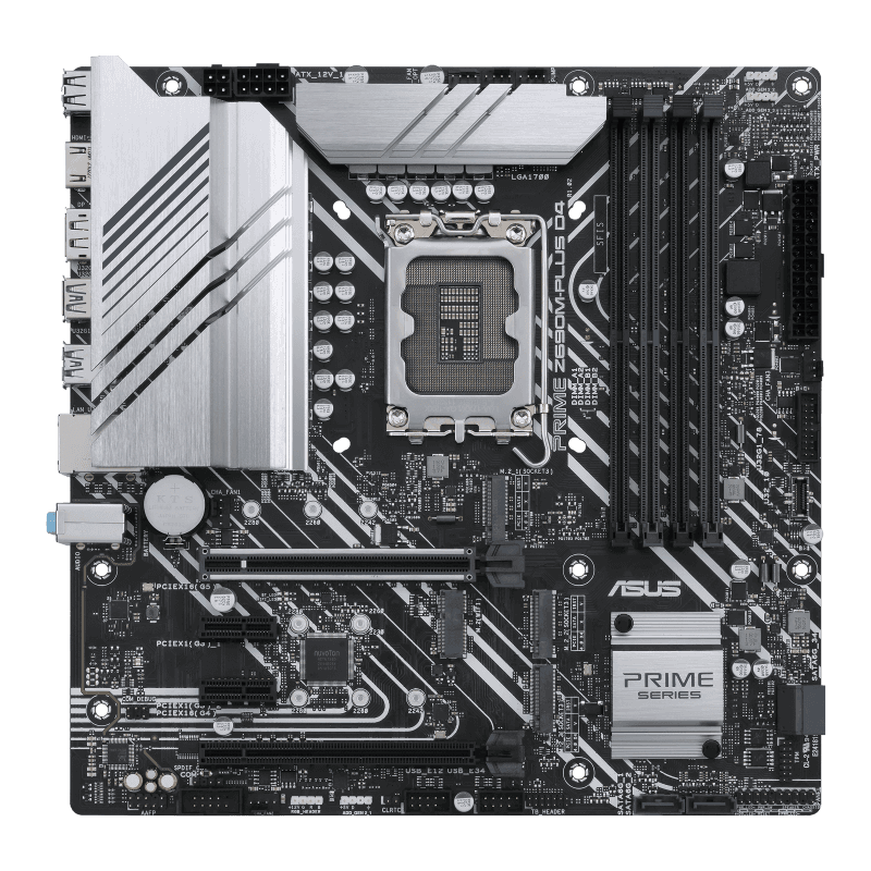 PLACA de BAZA Asus "PRIME Z690M+ D4", skt LGA 1700, mATX, Intel Z690, 4 x DDR4, max. 128 GB, 4 x SATA, 3 x M.2, 5.1, "PRIME Z690M+ D4" — miniatură